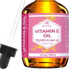Aceite Leven Rose Vitamina E en botella 4 oz para hidratación suave de la piel