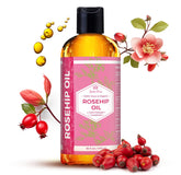 Leven Rose huile de rose musquée pour visage, bouteille 16 oz, hydratation et éclat