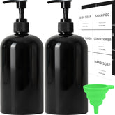 Lewistin dispensador de jabón de plástico grueso, 16.9 oz, uso diario en cocina y baño
