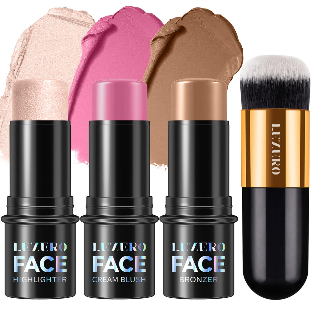 Lezero 3Pcs Contour Stick Kit packaging with all three sticks for easy face sculpting