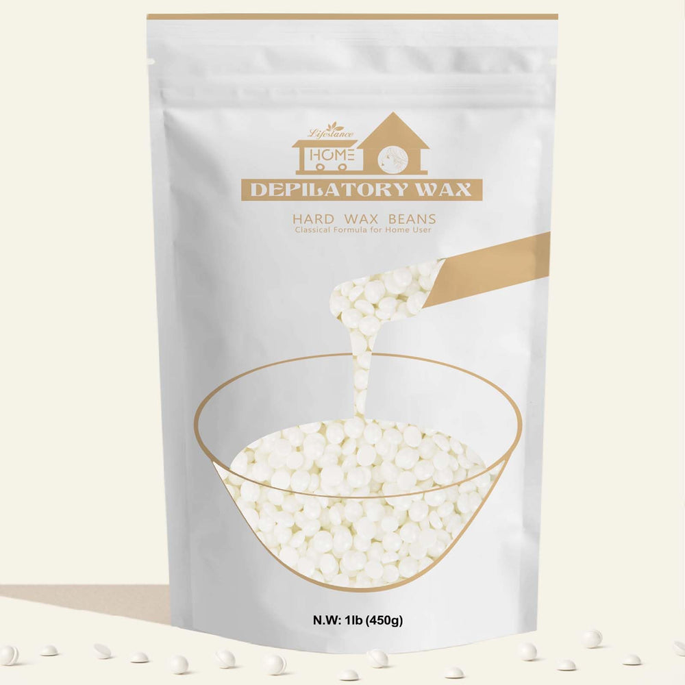 Cera en perlas blanca de Lifestance, 1 lb, para depilación general.