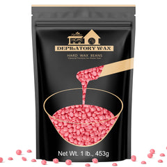 Lifestance cera duro rosa en bolsa de 450 g para depilación suave.