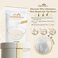 Cera de perla blanca sin aroma de Lifestance, apta para piel sensible.