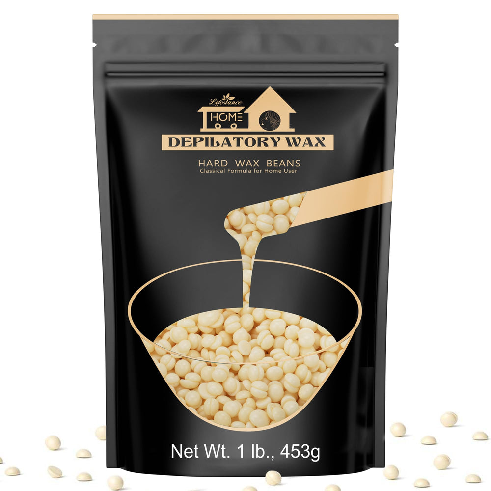 Lifestance cera dura en perlas 1 lb para depilación precisa en casa.