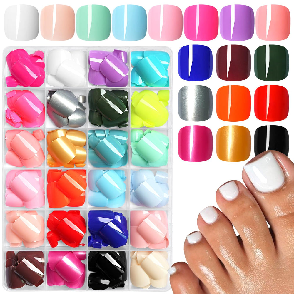 Uñas de dedo Lifextol 576pc listas para manicura rápida.