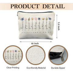 Likjad bolsa maquillaje diseño floral, perfecta para viajes cortos