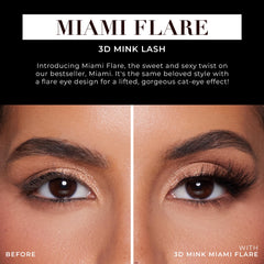 Lilly Lashes Miami Flare 3D Mink: efecto ojo de gato para ocasiones especiales