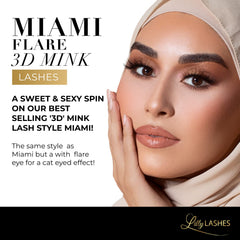 Lilly Lashes Miami Flare 3D Mink: volumen ligero para uso diario