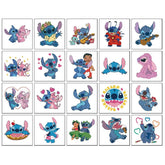 Tatuajes temporales de Stitch de Lilo y Stitch, 20 hojas, aspecto realista para fiesta.