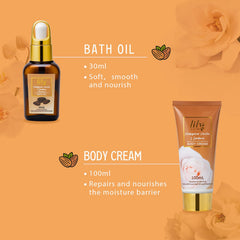 LILY ROY set 17 piezas: ducha, crema y exfoliante