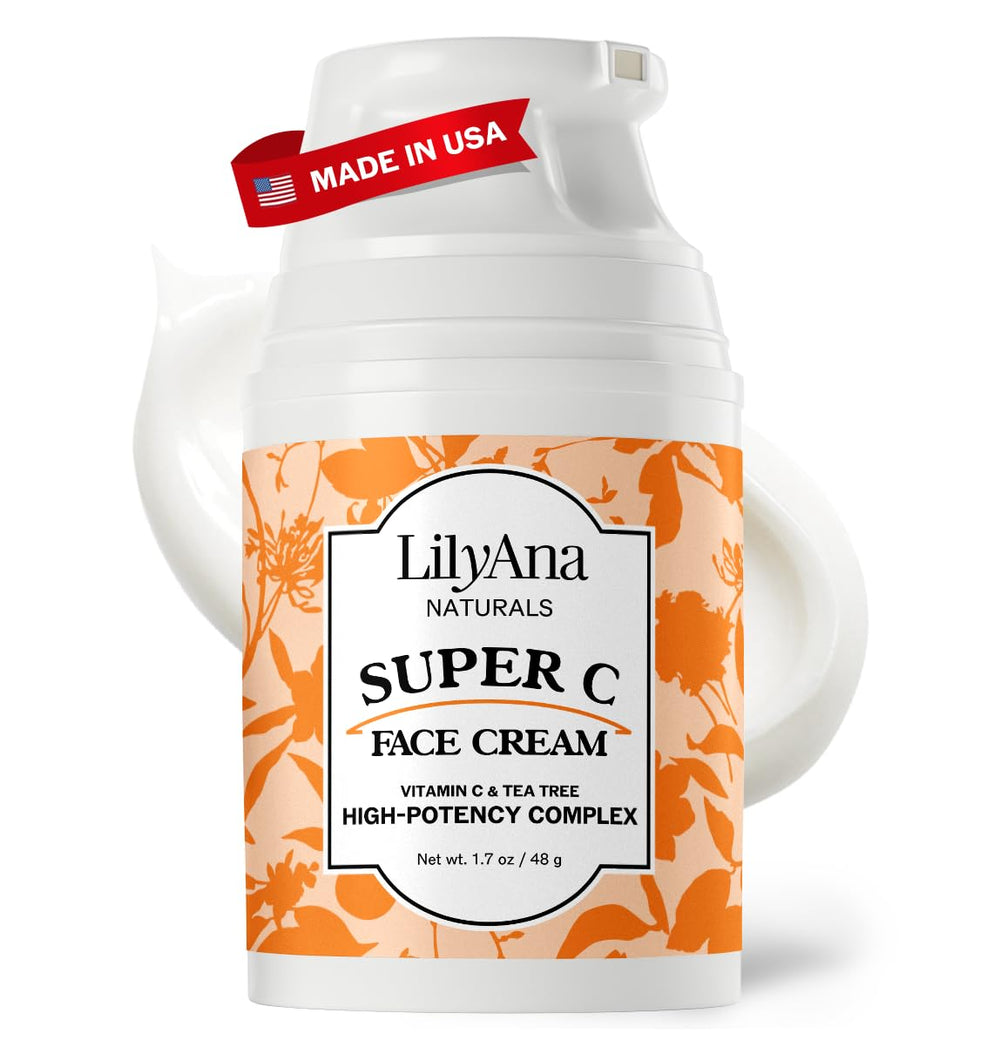 LilyAna Naturals crema hidratante para rostro y cuello con absorción ligera.