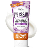 Crema para ojos LilyAna Naturals en bote, hidratación diaria para la delicada piel.