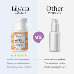 LilyAna Naturals Super C para el rostro, posible iluminación suave.