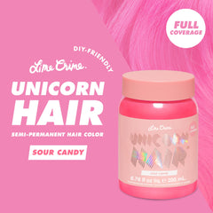 Tinte vegano Lime Crime Sour Candy cuida el cabello y aporta brillo.