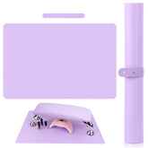 Almohadilla LIONVISION para mesa de uñas morada, superficie suave para manicuras.