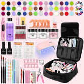 Le kit Lionvision offre 42 couleurs de poudre acrylique et paillettes pour des motifs personnalisés.