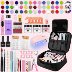 Le kit Lionvision offre 42 couleurs de poudre acrylique et paillettes pour des motifs personnalisés.