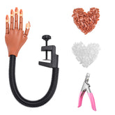 Mano de práctica LionVision para uñas acrílicas, flexible y fácil de maniobrar para practicar diseños.
