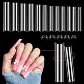 LIONVISON tips de uñas acrílicas transparentes 3XL para un acabado natural y duradero.