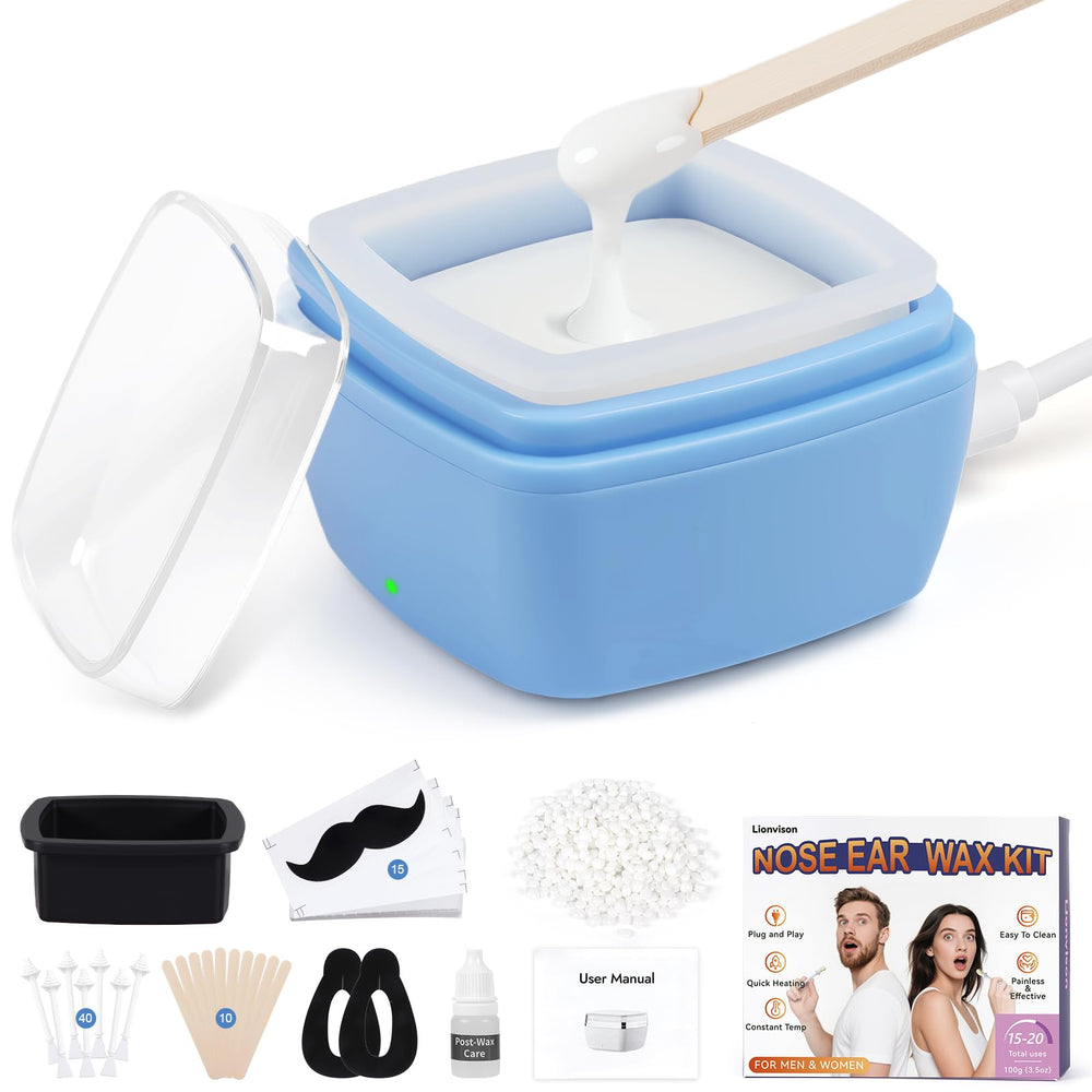 LIONVISON nose wax removal kit blue for quick grooming before meetings