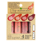 Lip Naturals bálsamo labial tintado cuatro colores hidrata suavemente