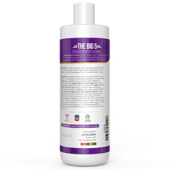 Lipogaine Big 5 shampoo features caffeine for scalp stimulation.