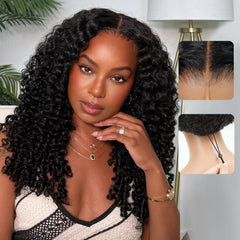 Liqusee peluca Burmese rizo espiral para volumen natural y movimiento suave
