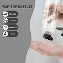 LISAPACK botella de cuerpo transparente para ver contenido cosmético