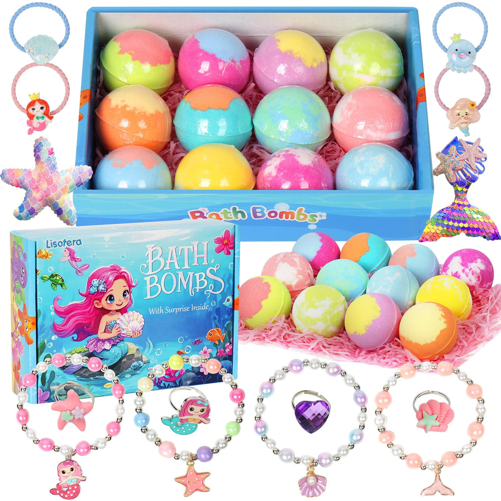 Lisotera bombas de baño con joyas sorpresa para niñas y juego imaginativo.