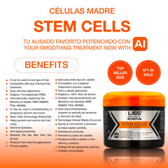 Application du traitement Liss Expert Stem Cells Smoothing sur cheveux, résultat discipliné et soyeux.
