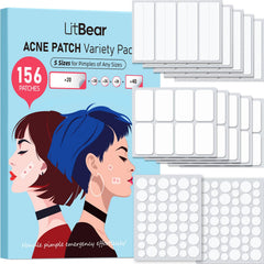 Parche LitBear de 8 mm para granos pequeños, absorbente y discreto en el rostro.