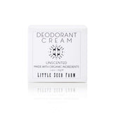 Little Seed Farm desodorante crema sin fragancia en empaque listo para uso diario