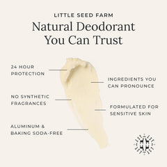 Little Seed Farm desodorante sin aluminio para piel sensible, aroma herbal.