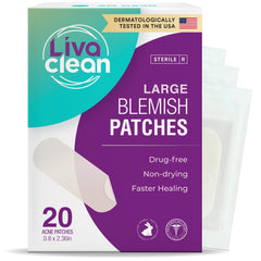 Parche hidrocoloide grande de LivaClean para nariz, ideal para uso nocturno discreto