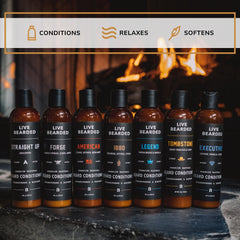 Aceites naturales de Live Bearded con biotina y cafeína nutren sin fragancia.