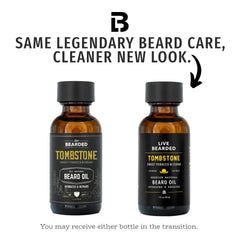 Live Bearded Tombstone huile barbe, goutte à goutte pour une application précise.