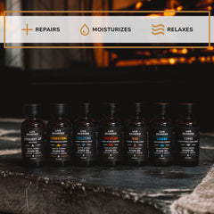 Live Bearded Tombstone huile barbe, massage pour barbe douce et nourrie.
