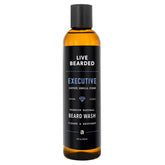 Live Bearded Lavage de barbe, bouteille Executive, pour barbe fraîche et peau saine.