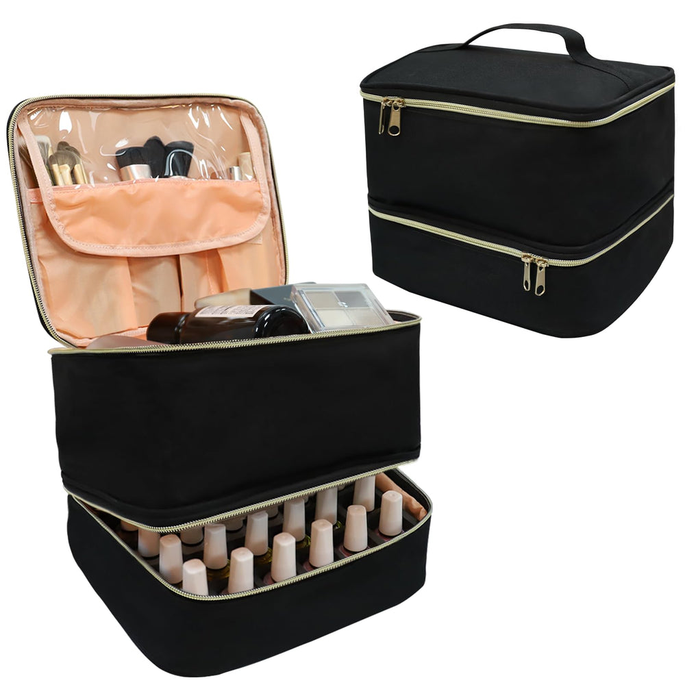 LIVEBAY organizador doble capa para esmaltes, ideal para casa o viaje.