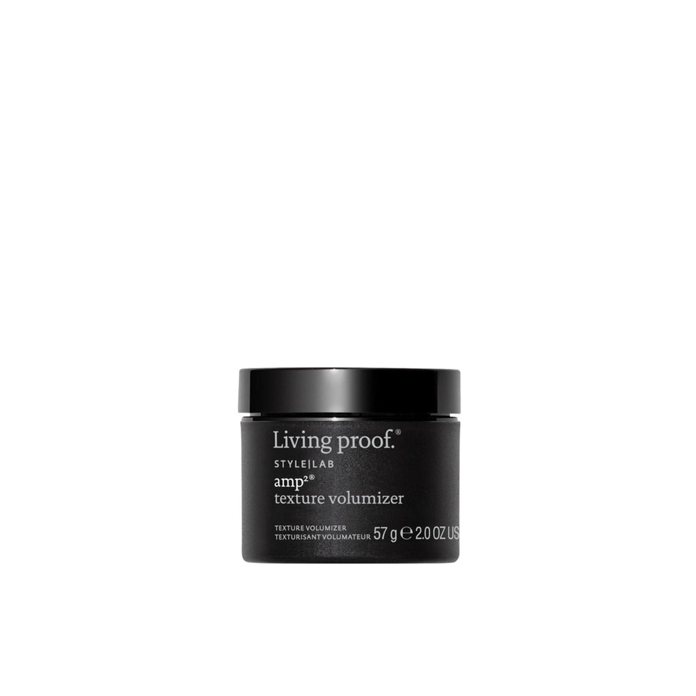 Living proof Amp Texture Volumizer, bouteille mise en valeur: volume immédiat et fini naturel.