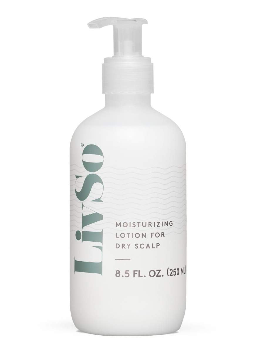 LivSo Loción hidratante para cuero cabelludo en botella, hidrata sin grasa.