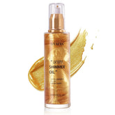 LIYALAN Brillo corporal en aceite dorado aporta brillo satinado a la piel.