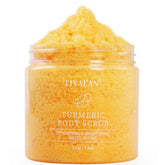 LIYALAN exfoliante cúrcuma para cuerpo en envase, limpia y suaviza la piel
