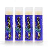 Bálsamo labial Lizard Lips SPF 22 Vainilla Original para labios suaves en pack 4.