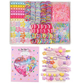 Lizioo gomas elasticas para cabello infantil, colores vibrantes para coletas rápidas.
