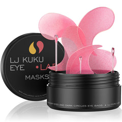 Parches para ojos LJ KuKu Lady con esencia de oro para hidratación de ojos.