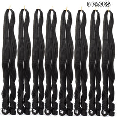 LMZIM Frances Curl Braiding: hebras preestiradas para instalación rápida.