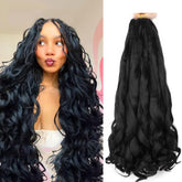 LMZIM Frances Curl Braiding: extensión sintética suave para trenzas duraderas.