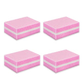 LNAUJS bloque pulidor uñas, vista frontal rosa, suave para uñas naturales