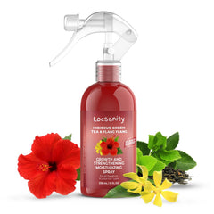 Locsanity Hibisco Verde Spray Cabello: botella para hidratación diaria y brillo.